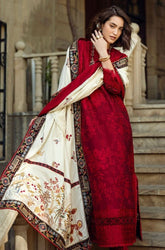 Bareeze- Winter 3PC Dhanak Embroidered Suit - SS0471